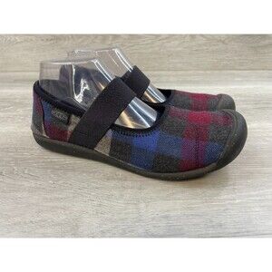 Keen Sienna 1021786 Women's 9 Black Buffalo Plaid Slip-On Comfort MaryJane Shoes